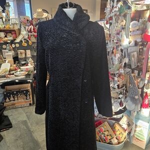 Elegant Long Calvin Klein Black Coat